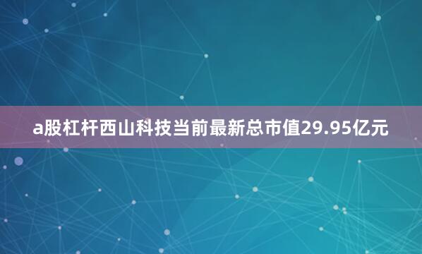 a股杠杆西山科技当前最新总市值29.95亿元